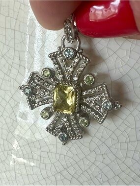Judith Ripka Sterling Silver Cross Enhancer